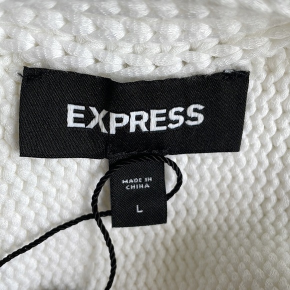 Express Square Neck Fitted Knit Pullover - Picture 4 of 9